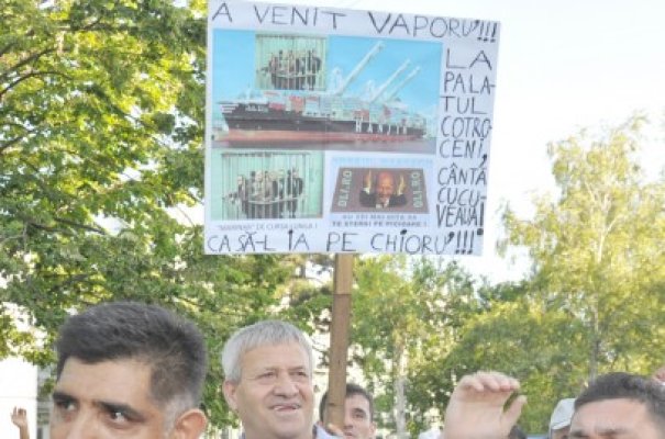 Miting anti-Băsescu la Hârşova